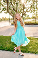 Mint Smocked Dress