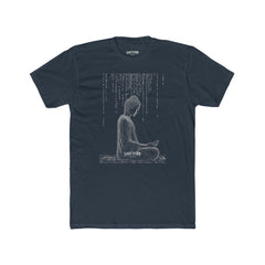 Super Soft Cotton Crew Tee - Matrix Monks (Indigo)