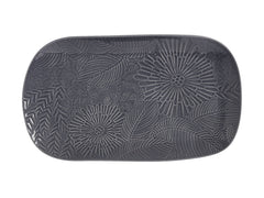 MW Panama Oblong Platter 39x23cm Grey Gift Boxed