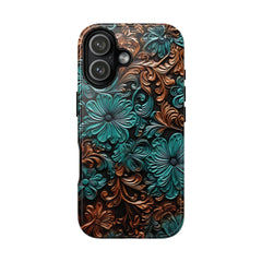 Faux Tooled Floral Tough Case