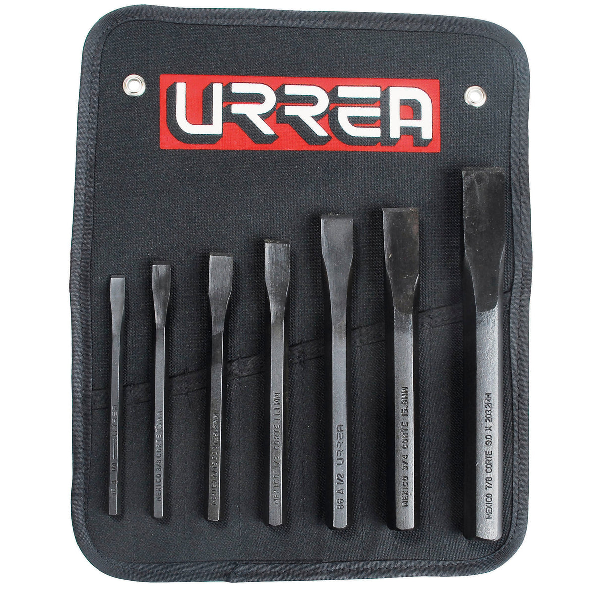 Juego de 7 Cinceles 1/4" - 3/4" Urrea 86B