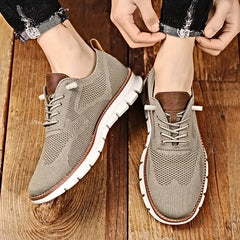 Bellkmart Super Comfy breathable Orthopedic Mesh Sneakers For Wide Feet - Khaki - Bellkmart