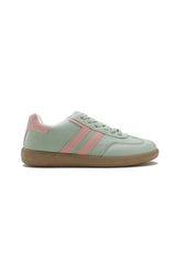 Alaina Green Suedette Trainers