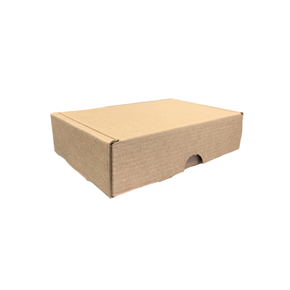 Abbey Tuck In Mailing Boxes with wing lock - 29 ECT E Flute Kraft Plain - 6-1/4 L x 4-1/4 W x 1-1/2" H - 50 pack