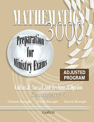 Mathematics 3000 - Secondary 4 - Adjusted program - CST - Preparation for ministry exams