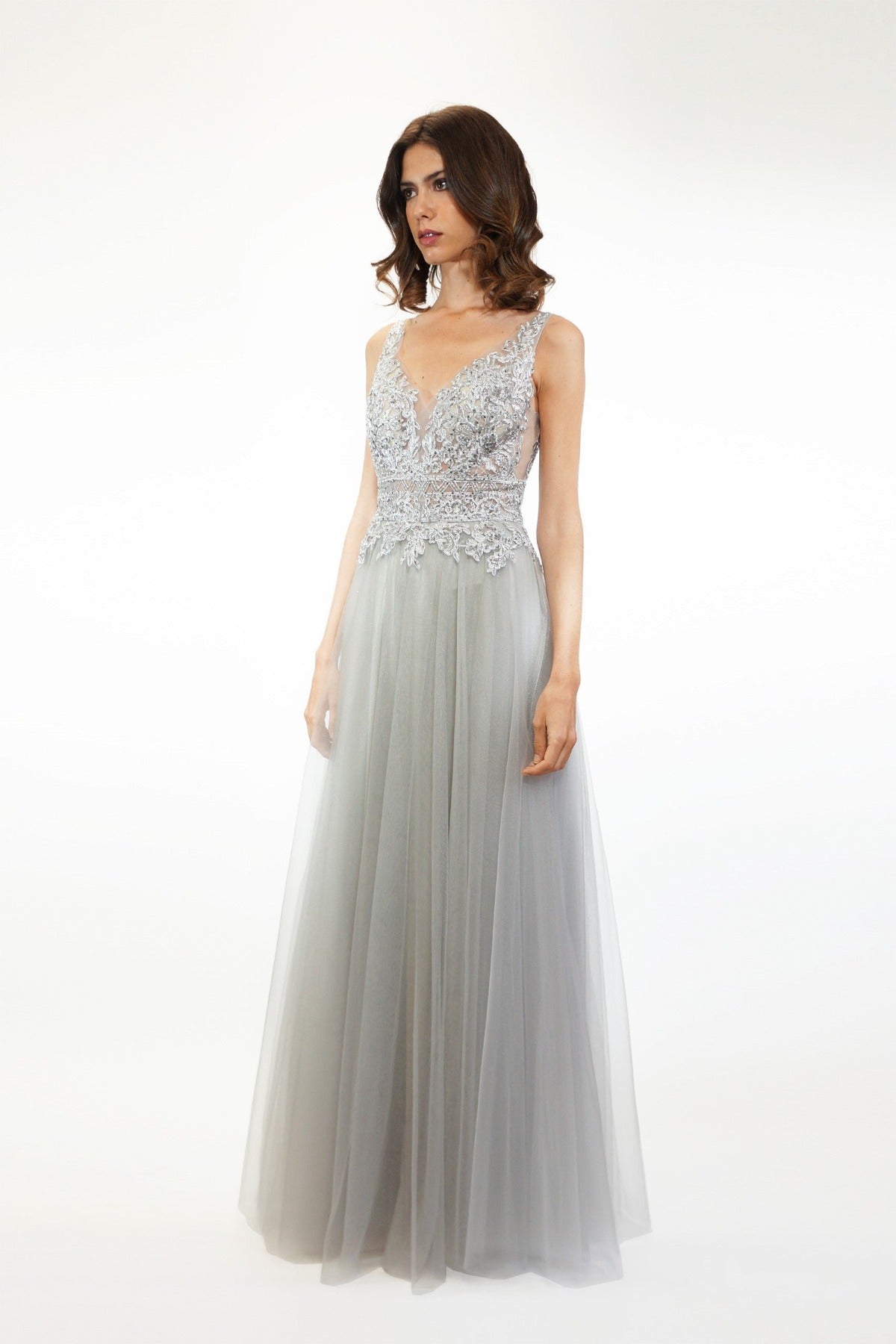 Embroidered Bodice Maxi Dress - Lucindas on-line