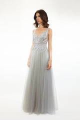 Embroidered Bodice Maxi Dress - Lucindas on-line