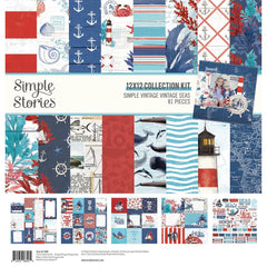 Simple Stories Collection Kit 12"X12" Simple Vintage Vintage Seas