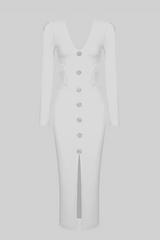 LORETTA Diamond Maxi Dress - White