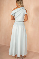 Meara Duck Egg Off The Shoulder Top