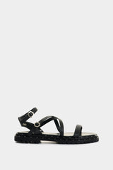Orion Flat Leather Sandal for women with studs