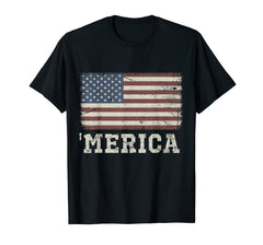 Funny shirts V-neck Tank top Hoodie sweatshirt usa uk au ca gifts for Vintage USA Flag 'Merica T-Shirt 775984