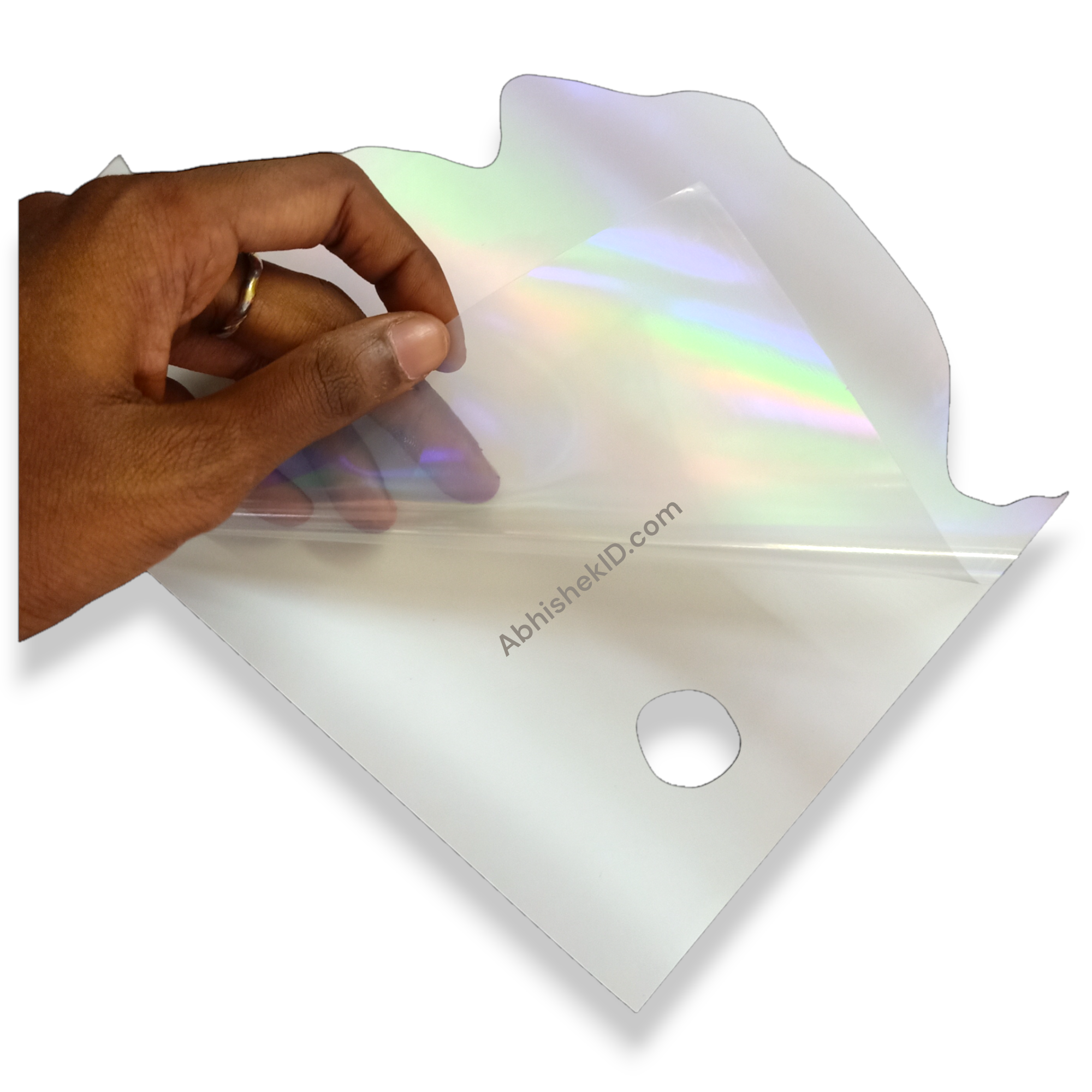 A4 Transparent Rainbow Promojet Sticker for vibrant retail decal production and promotional window sticker advertising.
