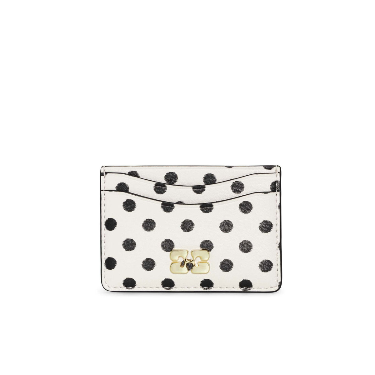 Ganni Bou Card Holder Print Dots - Egret