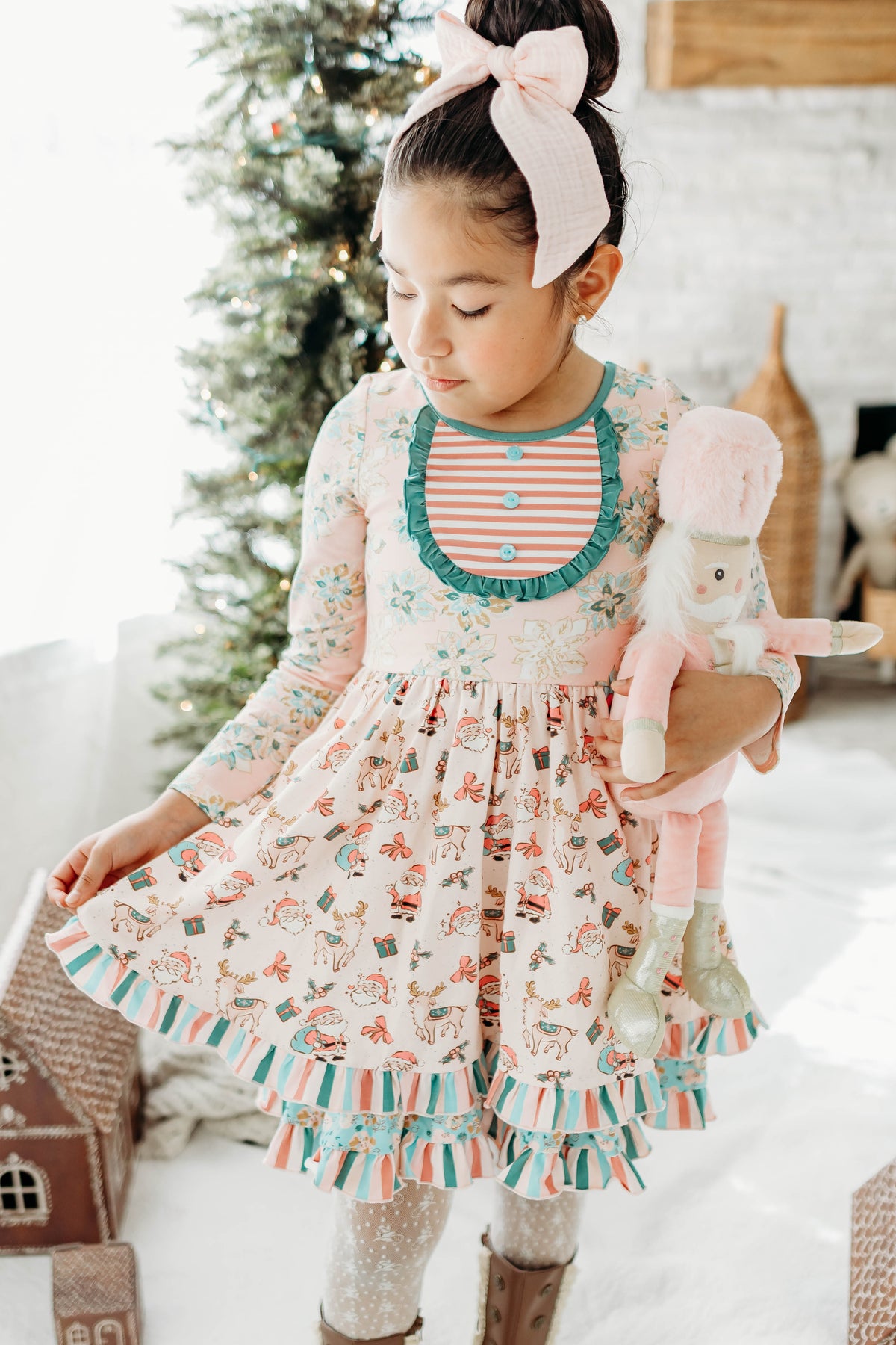 Santa's Sugarplum Ruffle Dress