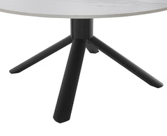 Joanna Couchtisch Ø 90 cm Keramik Weiß / Schwarz