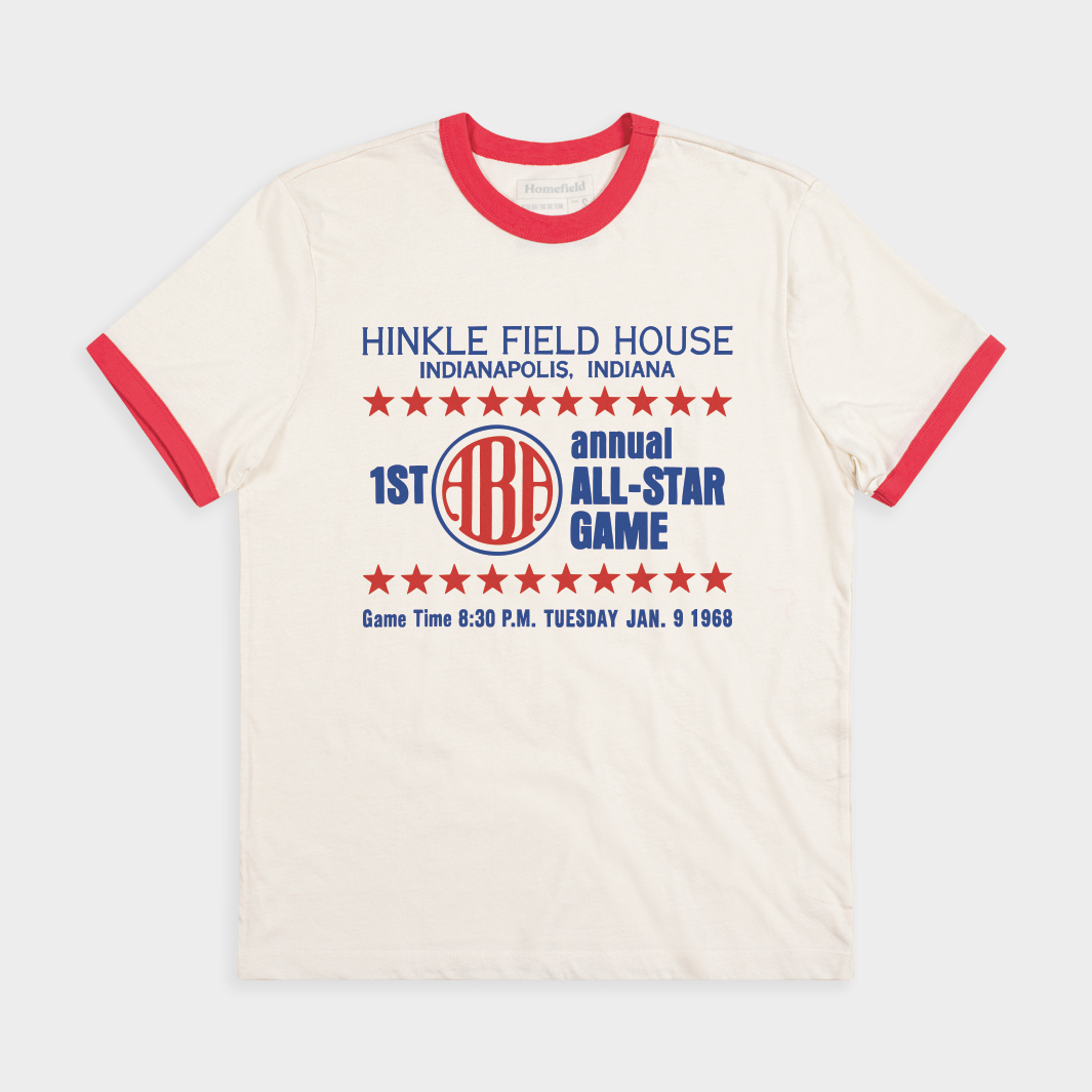 ABA Hinkle Fieldhouse All-Star Game Ringer Tee