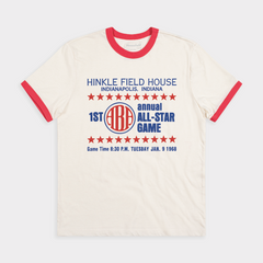 ABA Hinkle Fieldhouse All-Star Game Ringer Tee