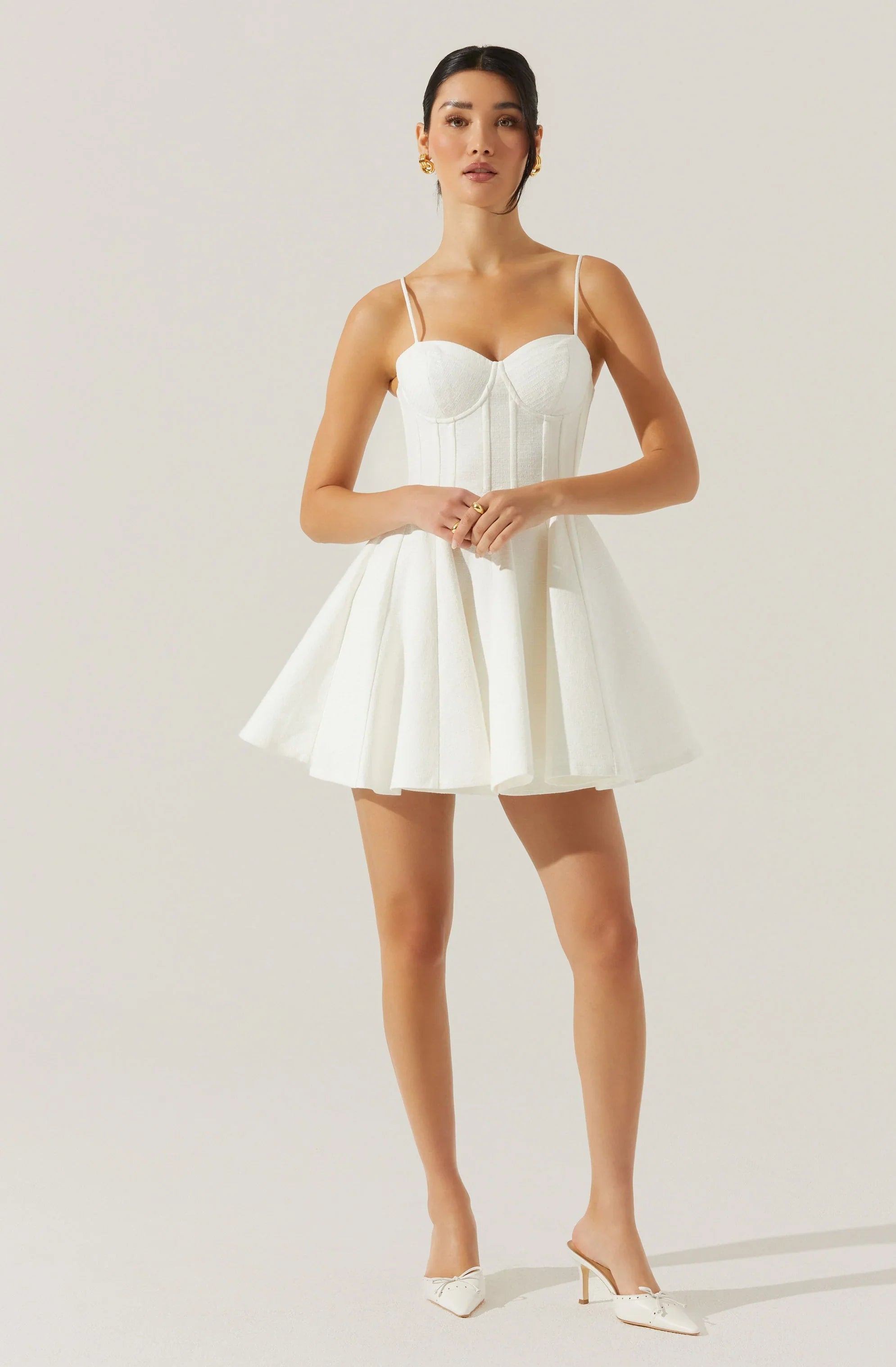 ASTR the Label :: Fenna Textured Corset Mini Dress | White