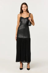 Faux Leather Maxi Dress