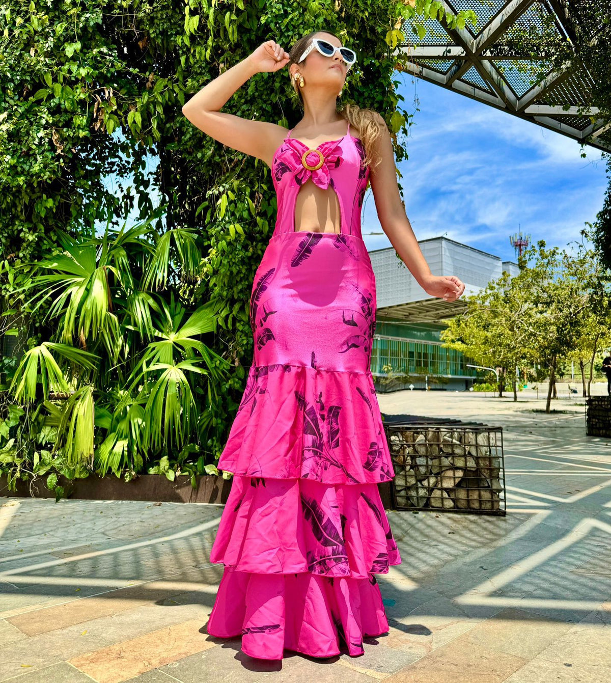 Spain Pink Seda Mango Dress