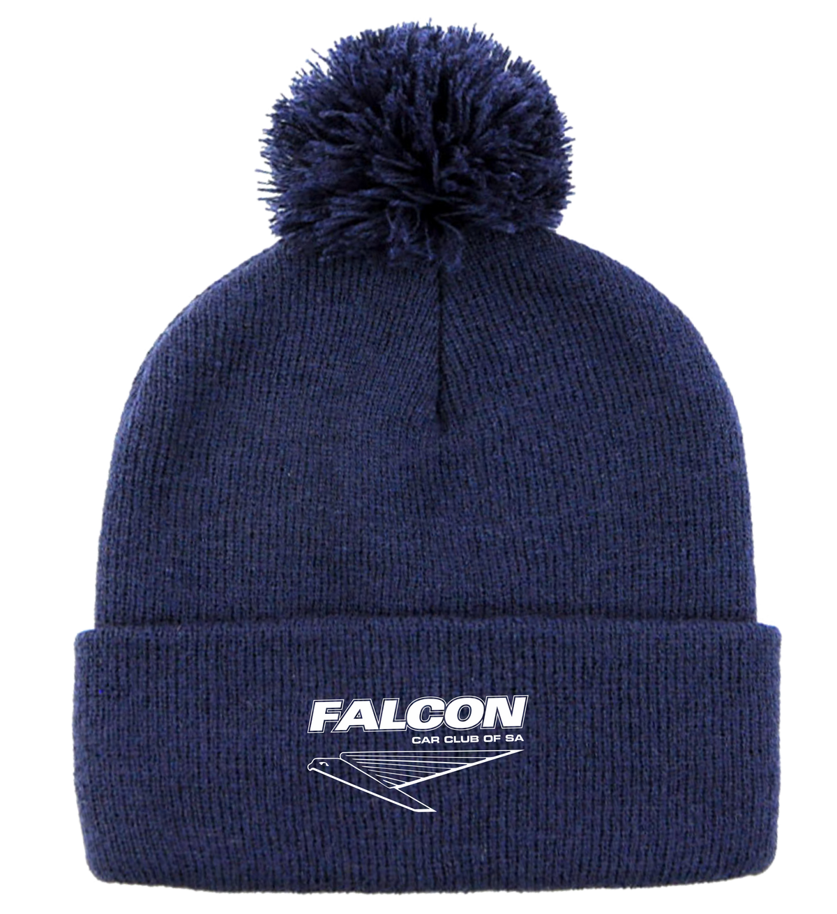 Navy Pom-pom Beanie