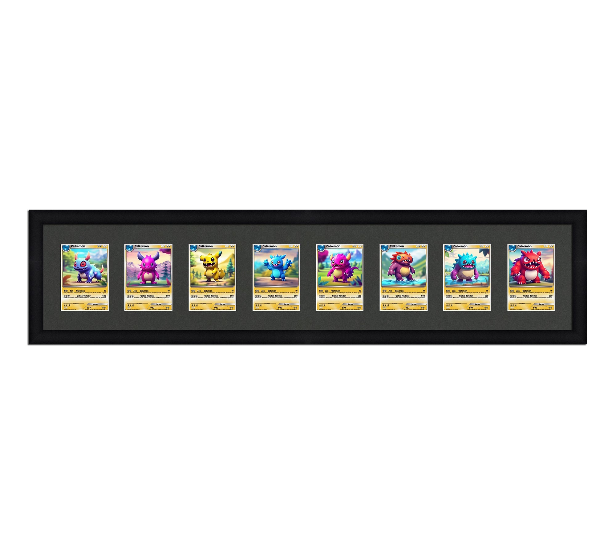 Card Frame Display - 8 Openings for Pokemon, Magic The Gathering, or other Sleeved or Toploader cards – Sleeve (2.5"x3.5")