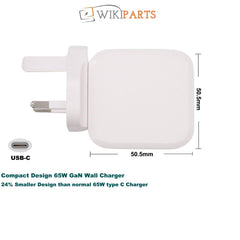 HP Envy X360 15-FE0007NIA 65W USB Type-C QC 3.0 PD White Fast Wall Charging Laptop Replacement Adapter