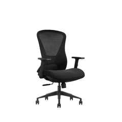 Aria Black Ergonomic Mid Back Chair