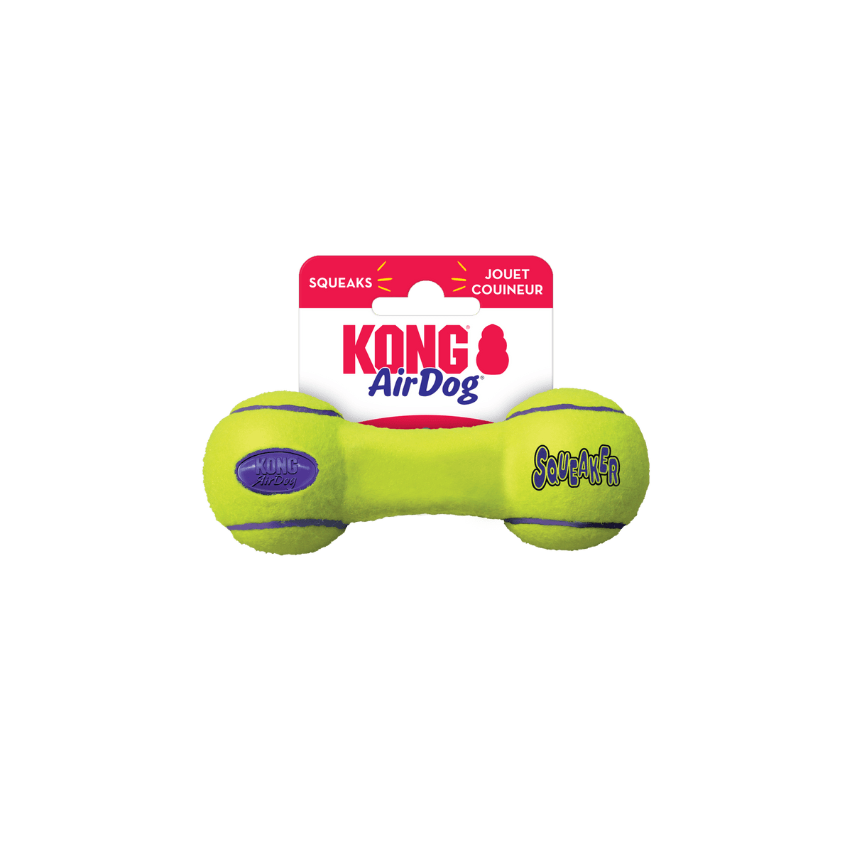 KONG AIRDOG Squeaker Dumbbell, Jouet couineur pour chien - KONG