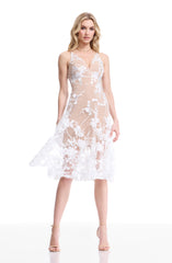 Audrey Dress / OFF WHITE/NUDE