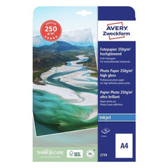 A4 Avery fotopapir glossy 250g inkjet (50) – image 2