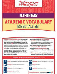 Velázquezz Elementary Academic Vocabulary Essential Set - Monolingual