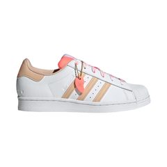Adidas Women's Superstar Shoes - Cloud White / Halo Blush / Acid Red - Just For Sports