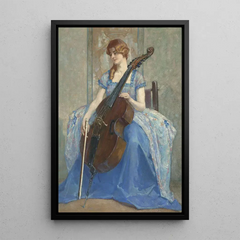 Alfred Palmer - Francesca the artists daughter and her Viola da Gamba.webp