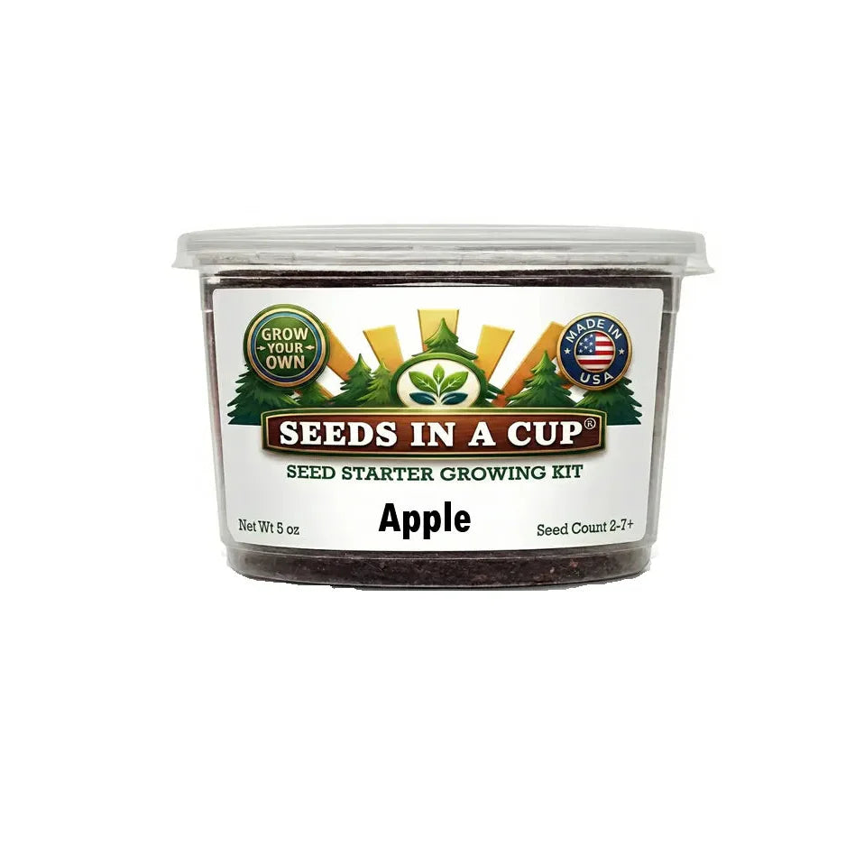 Seeds in a Cup apple seed starter growing kit on a white background popular kit for teacher and parents