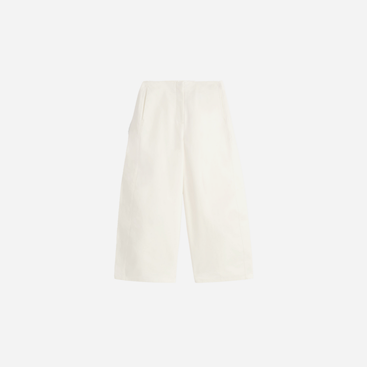 Cos Cropped Barrel-Leg Cotton Trousers