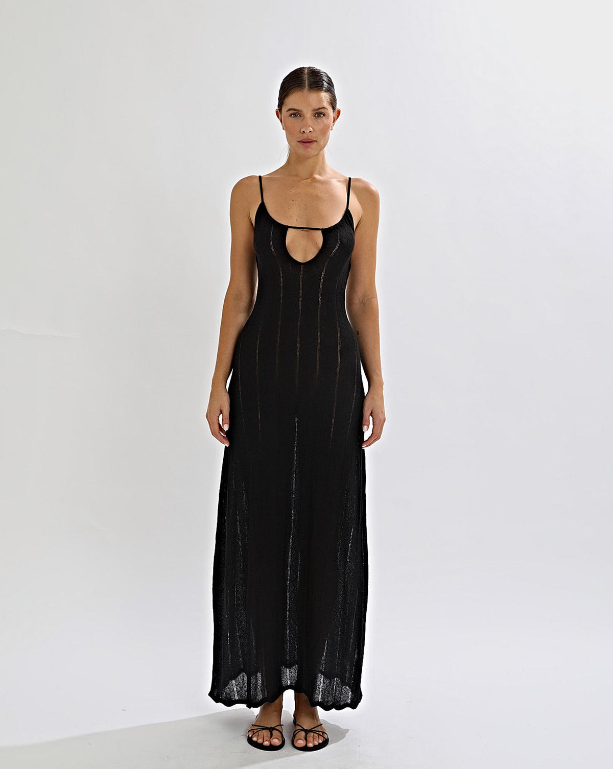 Ariel Knit Maxi Dress Black