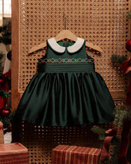 Baby Caroline Dress in Eden Green