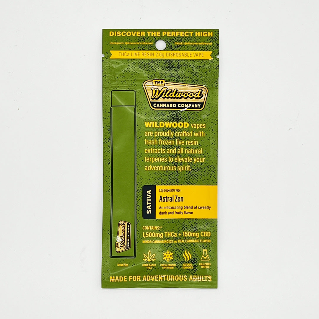 Wildwood THCA Liquid Live Resin Diamonds Vape Disposable 2g - Kultivate Wellness