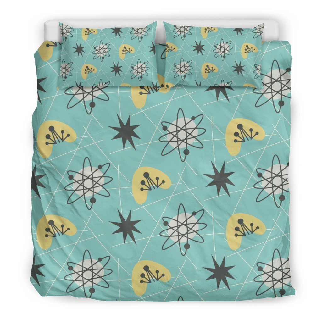 Atom Science Pattern Print Duvet Cover Bedding Set-grizzshop