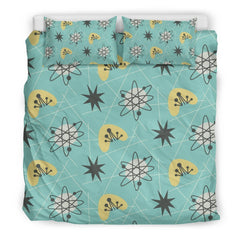 Atom Science Pattern Print Duvet Cover Bedding Set-grizzshop