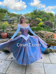 Aurora Color Changing Dress, Purple Aurora Dress Color Changing Dress Cosplay Costume
