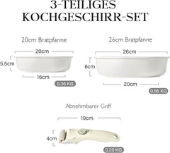 Induktionspfanne Set 20/26 cm Antihaft