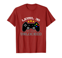 Funny shirts V-neck Tank top Hoodie sweatshirt usa uk au ca gifts for 30th Birthday Gift T Shirt - Level 30 Achievement Unlocked 501560