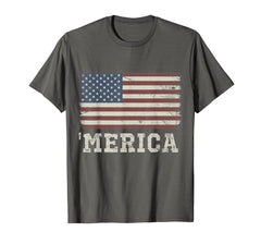 Funny shirts V-neck Tank top Hoodie sweatshirt usa uk au ca gifts for Vintage USA Flag 'Merica T-Shirt 775984