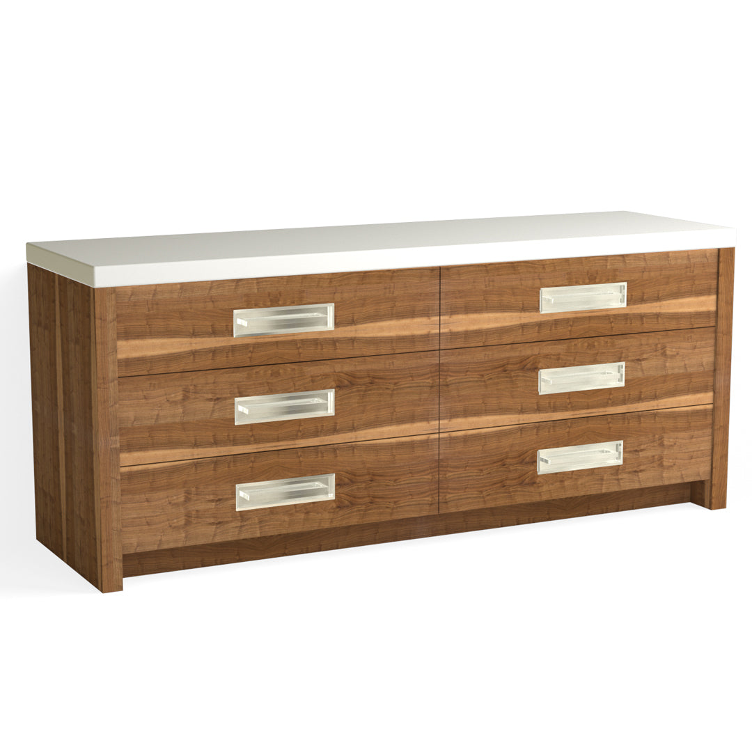 Fresco 6 Drawer Dresser-Natural Walnut