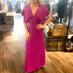 Molly Bracken purple v-neck maxi dress