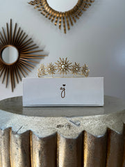 Untamed Petal - Gold Violeta Tiara  w/ Pearl Details