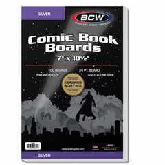 BCW Silver Age Comic Book Backing Boards 100 ct. - Pastime Sports & Games